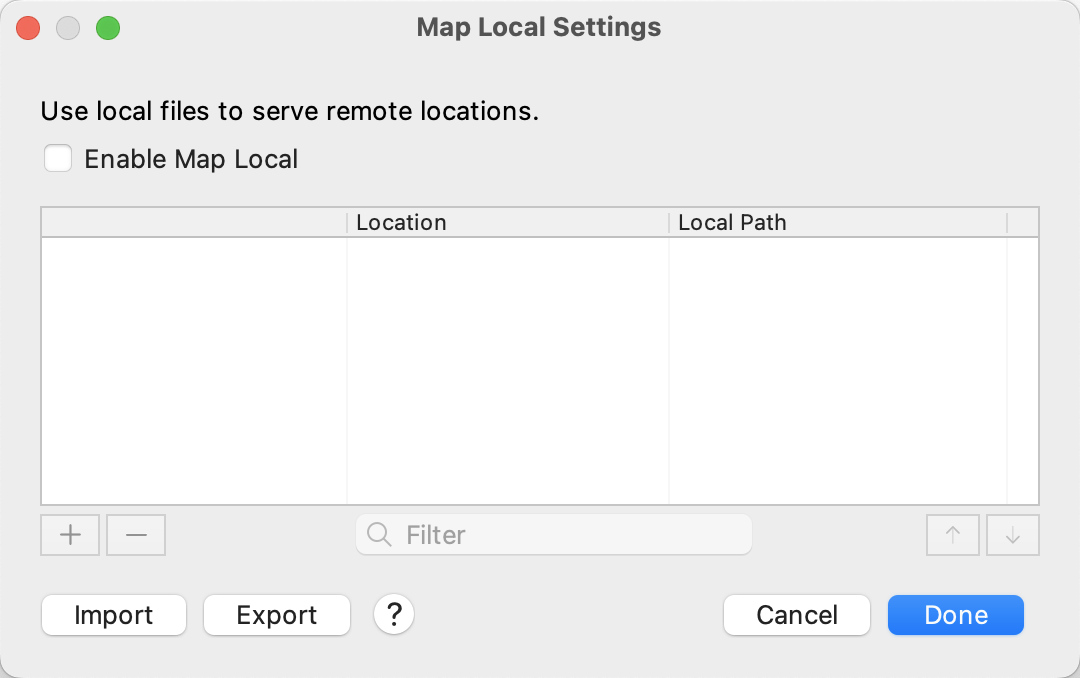 使用 Map Local 功能可以将远程文件/资源地址代理为本地文件/资源地址